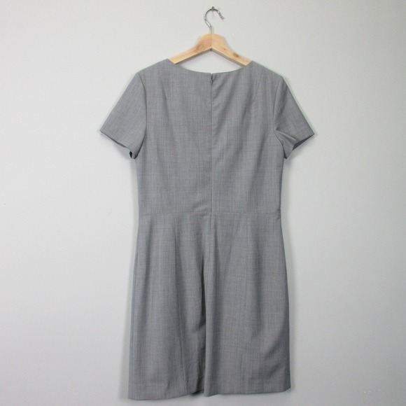 Theory Cassii Sheath Dress 10 Grey Wool Blend Career Office Siren Sultry 324 - Picture 6 of 9